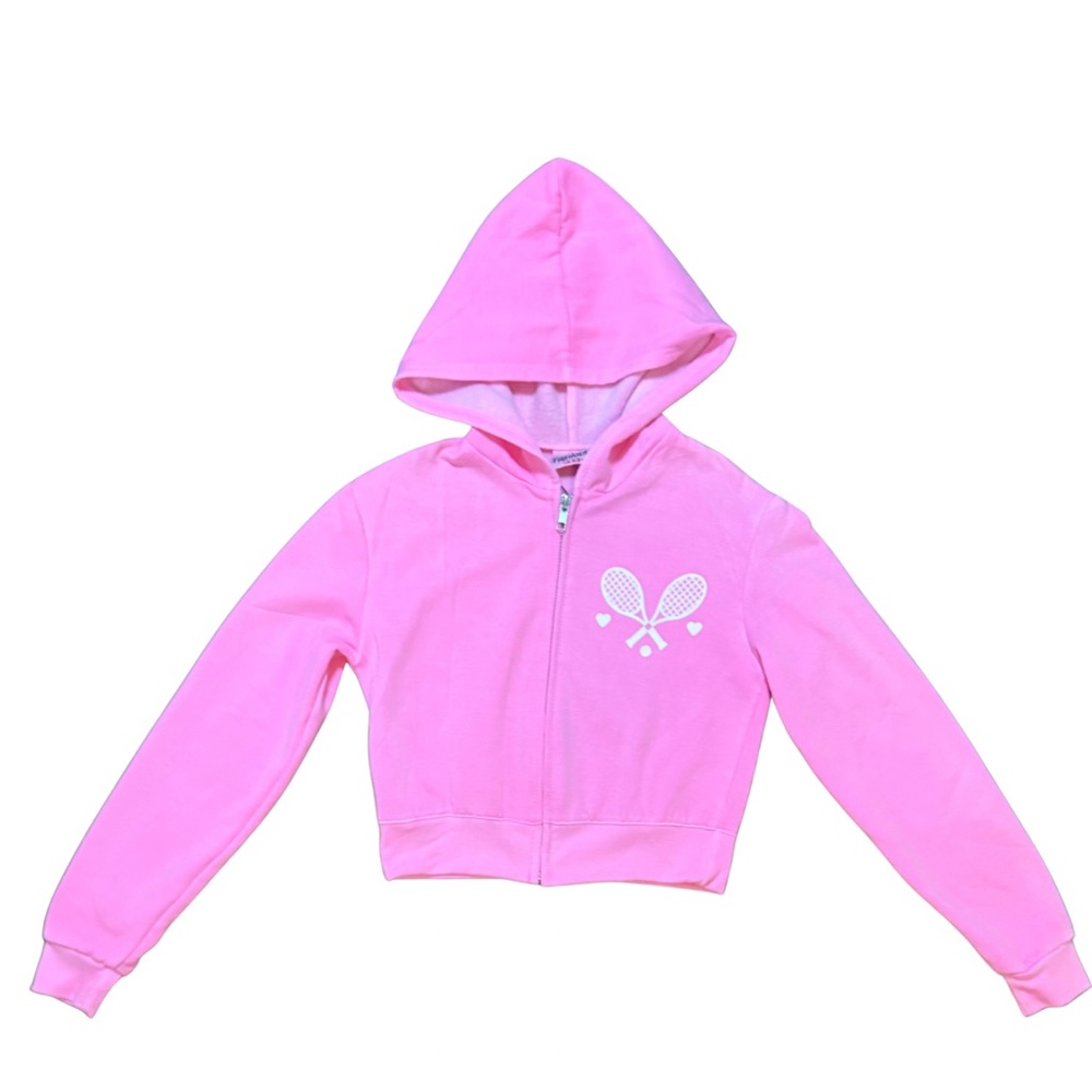 Firehouse love all tennis club zip up sweatshirt Girls size XXS (5) NWT in PINK
